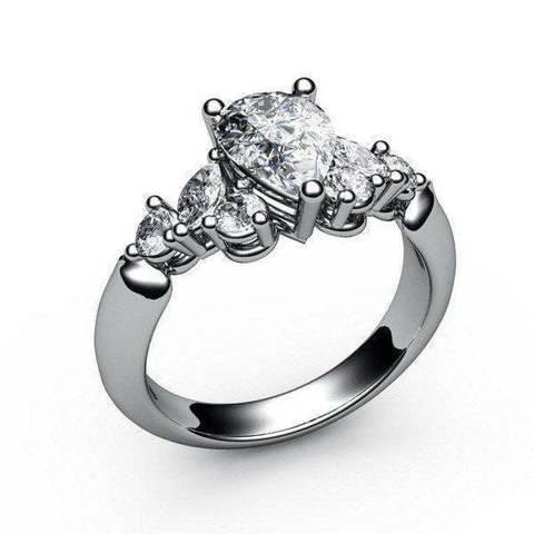 Роскошное помолвочное кольцо с бриллиантами AOG-CER-522 из Белое золото от Ювелирный салон Art of glow 1
