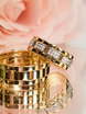 Роскошные обручальные кольца с россыпью бриллиантов R-KO-1105 из Желтое золото от Ювелирный салон Art of glow 2