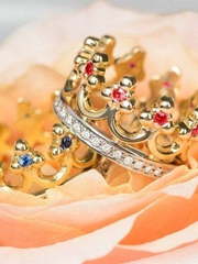 Великолепные обручальные кольца в виде короны AOG-obr-427 из Комбинированные от Ювелирный салон Art of glow 2