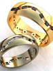 Необычные обручальные кольца с черными бриллиантами AOG-obr-406 из Желтое золото от Ювелирный салон Art of glow 1