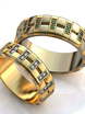 Эксклюзивные обручальные кольца с изумрудами AOG-obr-714 из Комбинированные от Ювелирный салон Art of glow 1