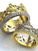 Обручальные кольца короны с драгоценными камнями AOG-obr-1002 из Комбинированные от Ювелирный салон Art of glow 1