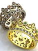 Драгоценные обручальные кольца короны AOG-obr-115 из Желтое золото от Ювелирный салон Art of glow 1