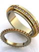 Обручальные кольца с оранжевыми сапфирами AOG-obr-515 из Желтое золото, Комбинированные от Ювелирный салон Art of glow 1
