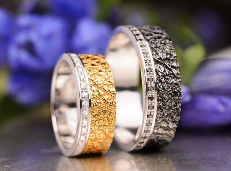 Шикарные обручальные кольца с бриллиантами AOG-obr-069 из Комбинированные от Ювелирный салон Art of glow 2