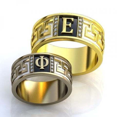 Обручальные кольца с первой буквой имени AOG-obr-835 из Желтое золото от Ювелирный салон Art of glow 1