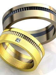 Стильные обручальные кольца AOG-obr-415 из Комбинированные от Ювелирный салон Art of glow 1