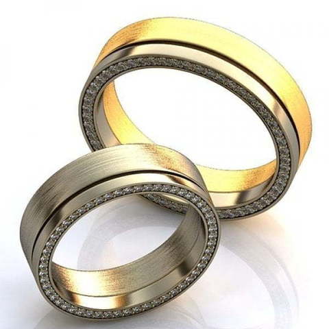 Необычные обручальные кольца из золота AOG-obr-320 из Комбинированные от Ювелирный салон Art of glow 1