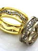 Широкие обручальные кольца с бриллиантами AOG-obr-372 из Желтое золото от Ювелирный салон Art of glow 1