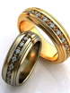 Шикарные обручальные кольца с бриллиантами AOG-obr-047 из Желтое золото от Ювелирный салон Art of glow 1
