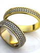 Обручальные кольца усыпанные бриллиантами AOG-obr-498 из Желтое золото от Ювелирный салон Art of glow 1