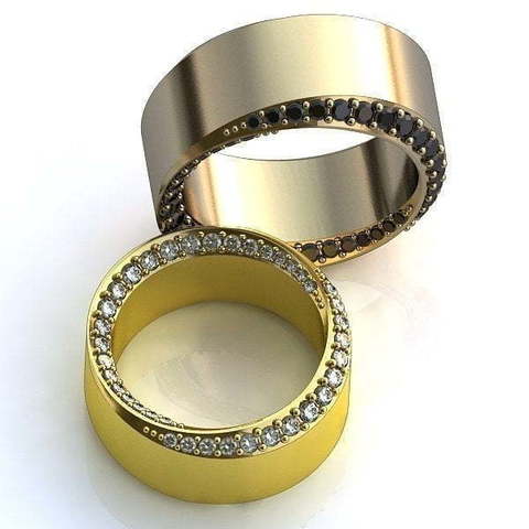 Обручальные кольца с бриллиантами AOG-obr-139 из Желтое золото от Ювелирный салон Art of glow 1