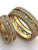 Шикарное обручальное кольцо из золота с бриллиантами AOG-obr-826 из Желтое золото, Комбинированные от Ювелирный салон Art of glow 1