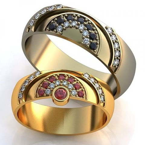 Золотые обручальные кольца AOG-obr-354 из Желтое золото от Ювелирный салон Art of glow 1