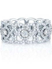 Роскошное обручальное кольцо из белого золота с бриллиантами AOG-WR-0033 из Белое золото от Ювелирный салон Art of glow 1