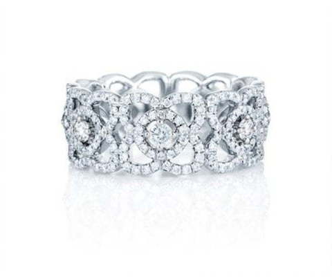 Роскошное обручальное кольцо из белого золота с бриллиантами AOG-WR-0033 из Белое золото от Ювелирный салон Art of glow 1