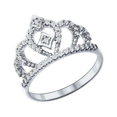 Помолвочное кольцо Корона из Белое золото, Серебро от Ювелирный салон ROYAL DIAMONDS 1