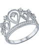 Помолвочное кольцо Корона из серебра с фианитами из Серебро от Ювелирный салон ROYAL DIAMONDS 1