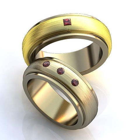 Обручальные кольца Аглина Арт.031 из Комбинированные от Ювелирный салон ROYAL DIAMONDS 1