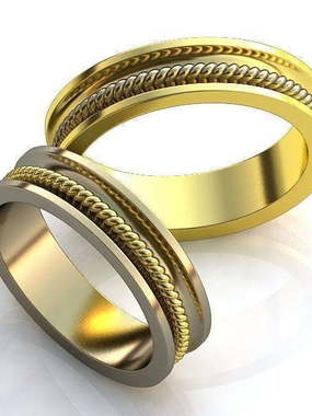 Обручальные кольца Аглая Арт.033 из Комбинированные от Ювелирный салон ROYAL DIAMONDS 1
