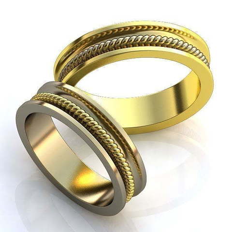Обручальные кольца Аглая Арт.033 из Комбинированные от Ювелирный салон ROYAL DIAMONDS 1