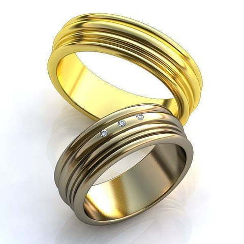 Обручальные кольца Алира Арт.051 из Желтое золото от Ювелирный салон ROYAL DIAMONDS 1