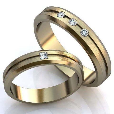 Обручальные кольца Альжбета Арт.003 из Желтое золото от Ювелирный салон ROYAL DIAMONDS 1