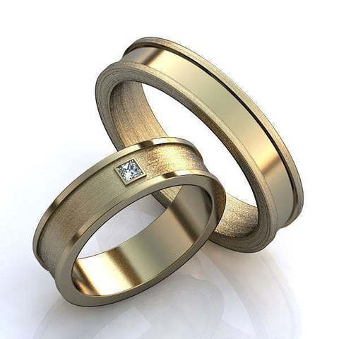 Обручальные кольца Виталина Арт.008 из Желтое золото от Ювелирный салон ROYAL DIAMONDS 1