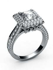 Помолвочное кольцо Дасава ПК-1207 из Белое золото, Серебро от Ювелирный салон ROYAL DIAMONDS 1