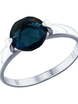 Помолвочное кольцо из серебра с синей стеклянной вставкой из Серебро от Ювелирный салон ROYAL DIAMONDS 1
