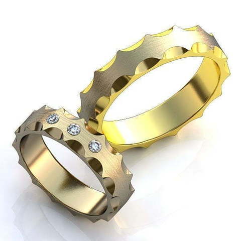 Обручальные кольца Яна Арт.021 из Комбинированные от Ювелирный салон ROYAL DIAMONDS 1
