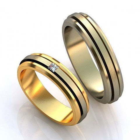 Обручальные кольца Юфеза Арт.019 из Комбинированные от Ювелирный салон ROYAL DIAMONDS 1
