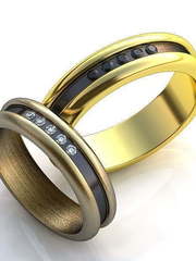 Обручальные кольца Виринея Арт.024 из Комбинированные от Ювелирный салон ROYAL DIAMONDS 1