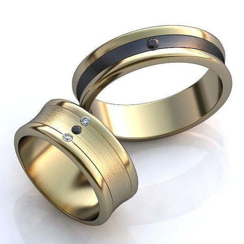 Обручальные кольца Диана Арт.026 из Желтое золото от Ювелирный салон ROYAL DIAMONDS 1