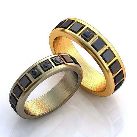 Обручальные кольца Дания Арт.027 из Желтое золото от Ювелирный салон ROYAL DIAMONDS 1