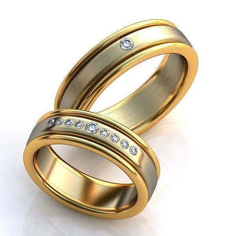 Обручальные кольца Гайя Арт.030 из Желтое золото от Ювелирный салон ROYAL DIAMONDS 1