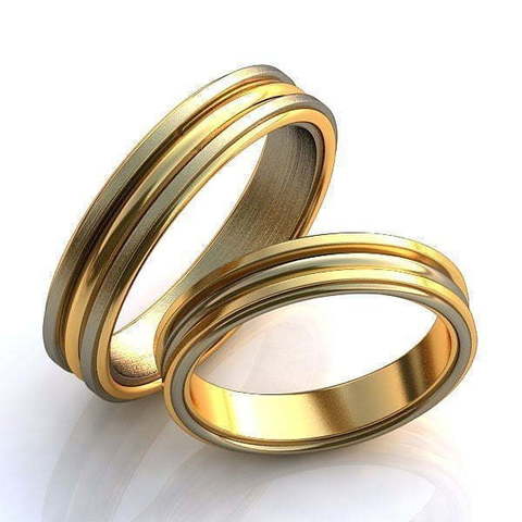 Обручальные кольца Васса Арт.036 из Комбинированные от Ювелирный салон ROYAL DIAMONDS 1
