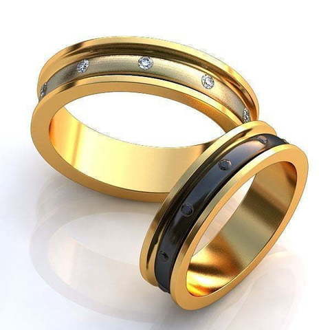 Обручальные кольца Варвара Арт.035 из Комбинированные от Ювелирный салон ROYAL DIAMONDS 1