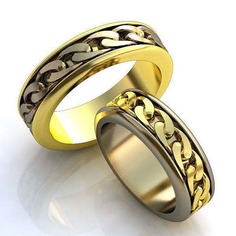 Обручальные кольца Калиса Арт.040 из Комбинированные от Ювелирный салон ROYAL DIAMONDS 1