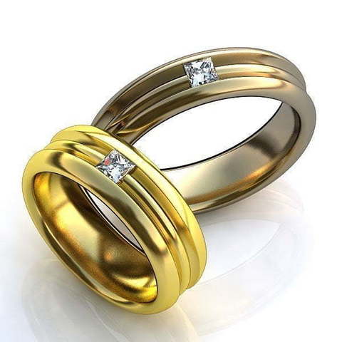 Обручальные кольца Биргит Арт.048 из Желтое золото от Ювелирный салон ROYAL DIAMONDS 1