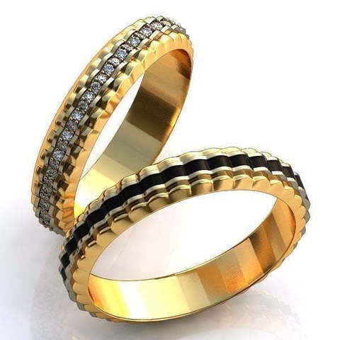 Обручальные кольца Фани Арт.092 из Желтое золото от Ювелирный салон ROYAL DIAMONDS 1
