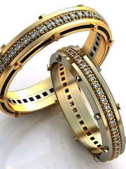 Обручальные кольца Фара Арт.094 из Комбинированные от Ювелирный салон ROYAL DIAMONDS 1