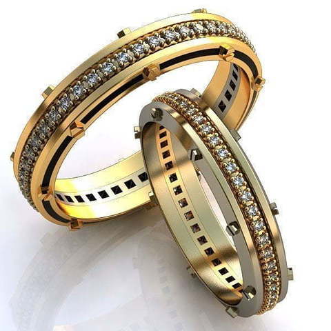 Обручальные кольца Фара Арт.094 из Комбинированные от Ювелирный салон ROYAL DIAMONDS 1