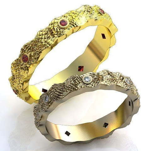 Обручальные кольца Флоретта Арт.096 из Желтое золото от Ювелирный салон ROYAL DIAMONDS 1