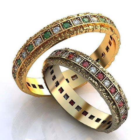 Обручальные кольца Фрэнки Арт.098 из Желтое золото от Ювелирный салон ROYAL DIAMONDS 1