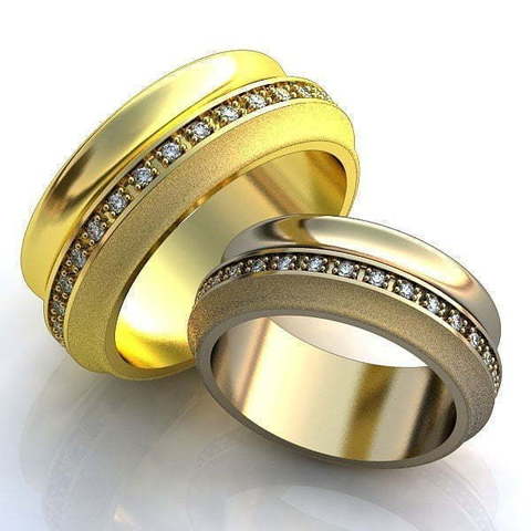 Обручальные кольца Калерия Арт.059 из Желтое золото от Ювелирный салон ROYAL DIAMONDS 1