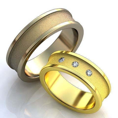 Обручальные кольца Викентия Арт.061 из Желтое золото от Ювелирный салон ROYAL DIAMONDS 1