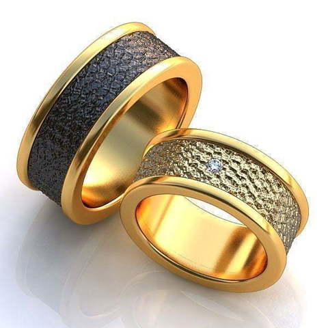 Обручальные кольца Сейлна Арт.066 из Желтое золото, Комбинированные от Ювелирный салон ROYAL DIAMONDS 1