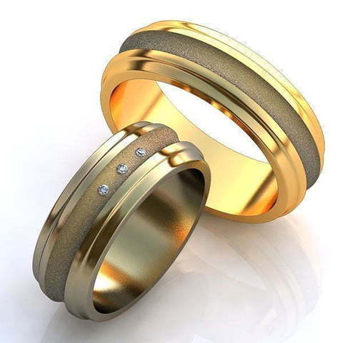 Обручальные кольца Сариа Арт.065 из Комбинированные от Ювелирный салон ROYAL DIAMONDS 1