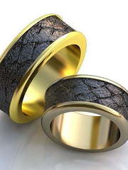 Обручальные кольца Селена Арт.067 из Желтое золото, Комбинированные от Ювелирный салон ROYAL DIAMONDS 1